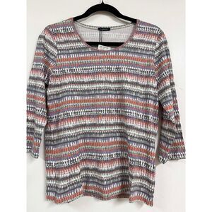 Bianca Tshrt Stripe Top Multicolor Size 44